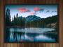 Imagem de Quadro Decorativo Árvores Reflexo No Lago Paisagem Natureza Decorações Com Moldura