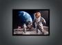 Imagem de Quadro Decorativo Astronauta NASA Espaço Planetas Galáxias Salas Quartos Com Moldura RC023