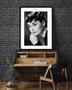 Imagem de Quadro Decorativo Audrey Hepburn P&B 60X48Cm