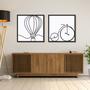 Imagem de Quadro decorativo Balão e Bicicleta 2 partes