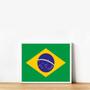 Imagem de Quadro Decorativo Bandeira Brasil 24x18cm - com vidro