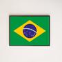 Imagem de Quadro Decorativo Bandeira Brasil 33x24cm - com vidro