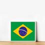 Imagem de Quadro Decorativo Bandeira Brasil 45x34cm - com vidro