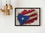 Imagem de Quadro Decorativo Bandeira De Porto Rico Casa País Salas Lojas Escritório Quartos Com Moldura RC027