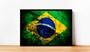 Imagem de Quadro Decorativo Bandeira Do Brasil Abstrato Emblema País Salas Lojas Quartos Com Moldura RC053