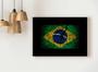 Imagem de Quadro Decorativo Bandeira Do Brasil Emblema País Salas Escritórios Lojas Quartos Com Moldura RC036