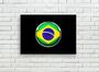 Imagem de Quadro Decorativo Bandeira Do Brasil Emblema País Salas Escritórios Lojas Quartos Com Moldura RC037