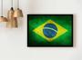 Imagem de Quadro Decorativo Bandeira Do Brasil Emblema País Salas Lojas Quartos Com Moldura RC038