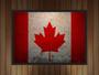 Imagem de Quadro Decorativo Bandeira Do Canadá Com Moldura Decorações Interiores