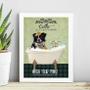 Imagem de Quadro Decorativo Banheiro Border Collie 45X34Cm - Com Vidro