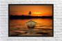 Imagem de Quadro Decorativo Barco Praia Paisagem Natureza Decorações Com Moldura G08