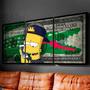 Imagem de Quadro decorativo bart simpson magnata dollar pop arte abstrato moderno sala quarto