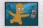Imagem de Quadro Decorativo Bart Simpsons Nirvana Desenho Com Moldura