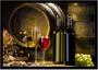 Imagem de Quadro Decorativo Bebidas Vinho Adega Uvas Pub Bares Lanchonetes Com Moldura RC069