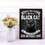 Imagem de Quadro Decorativo Black Cat 24x18cm