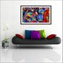 Imagem de Quadro Decorativo Blues Jazz Arte Moderna Abstrato Salas Escritórios Consultórios Com Moldura TT32