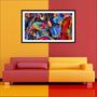 Imagem de Quadro Decorativo Blues Jazz Arte Moderna Abstrato Salas Escritórios Consultórios Com Moldura TT32