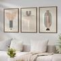 Imagem de Quadro Decorativo Boho Linhas Geométrica Com Moldura 