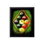 Imagem de Quadro Decorativo Bolas De Sinuca 33X24 Com Vidro - Preta