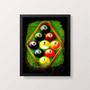 Imagem de Quadro Decorativo Bolas De Sinuca 45x34cm - com vidro