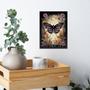 Imagem de Quadro Decorativo Borboleta - Roxo e Laranja 24x18cm - com vidro