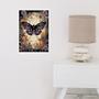 Imagem de Quadro Decorativo Borboleta - Roxo e Laranja 24x18cm - com vidro