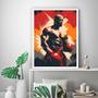 Imagem de Quadro Decorativo Boxe - Lutador 24x18cm - com vidro