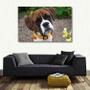 Imagem de Quadro decorativo Boxer Dog com Tela em Tecido