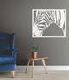 Imagem de Quadro Decorativo Branco Mdf Zebra 40X20Cm