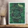 Imagem de Quadro Decorativo Brasão Slytherin 33x24cm - com vidro