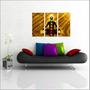 Imagem de Quadro Decorativo Budismo Buda Chacras Religiosidade Salas Decorações 3 peças Com Moldura