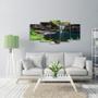 Imagem de Quadro decorativo Cachoeira Natureza Mosaico 5 Peças