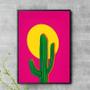 Quadro Decorativo Cacto Pink 45X34Cm - Quadros On-Line Imagem de Quadro Decorativo Cacto Pink 45X34Cm