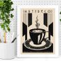 Imagem de Quadro Decorativo Café - Art Deco 24x18cm - com vidro