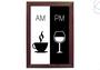 Imagem de Quadro decorativo café e vinho 33x43 AM-PM moldura e vidro