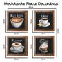 Imagem de Quadro Decorativo Café Expresso Padaria Cozinha 12x12cm 4 un