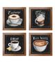 Imagem de Quadro Decorativo Café Expresso Padaria Cozinha 20x20cm 4 un