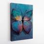 Imagem de Quadro Decorativo Canvas Borboleta Colorida Azul Pintura