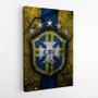 Imagem de Quadro Decorativo Canvas Brasão CBF Penta Brasil Futebol Rua