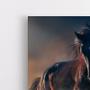 Imagem de Quadro Decorativo Canvas Cavalo Marrom Galope Animal 70x50cm