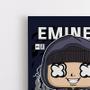 Imagem de Quadro Decorativo Canvas Chib Eminem Rapper Americano Azul