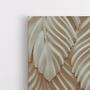 Imagem de Quadro Decorativo Canvas Folhas Bege Molde Estética Planta