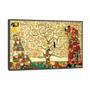 Imagem de Quadro Decorativo Canvas Klimt  -  Árvore Da Vida 63X42Cm Moldura Preta 