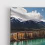 Imagem de Quadro Decorativo Canvas Lago Paisagem Floresta Céu Azul