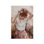 Imagem de Quadro Decorativo Canvas Menina Rosa Efeito Pintura 3D Sala