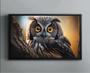 Imagem de Quadro Decorativo Canvas Moldura Filete Ave Coruja Natureza Animais