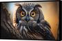 Imagem de Quadro Decorativo Canvas Moldura Filete Ave Coruja Natureza Animais