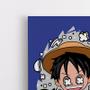 Imagem de Quadro Decorativo Canvas One Piece Luff Pirata Anime Azul