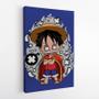 Imagem de Quadro Decorativo Canvas One Piece Luff Pirata Anime Azul