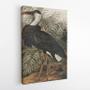 Imagem de Quadro Decorativo Canvas Pássaro Tsuru Preto Efeito Pintura